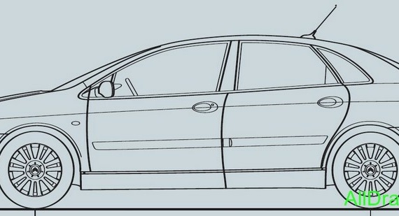 Citroen C5 (2006) (Cитроен C5 (2006)) - чертежи (рисунки) автомобиля